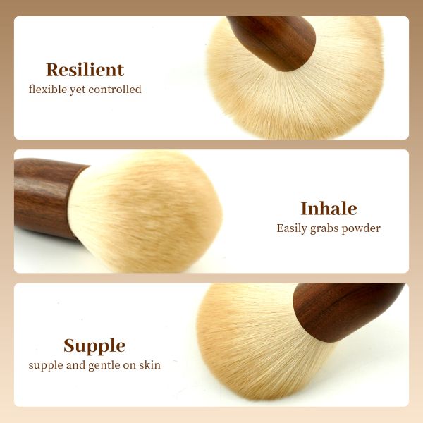 10-Piece Makeup Brush Set with Ultra-Soft Bristles and Solid Wood Handles for Professional Application