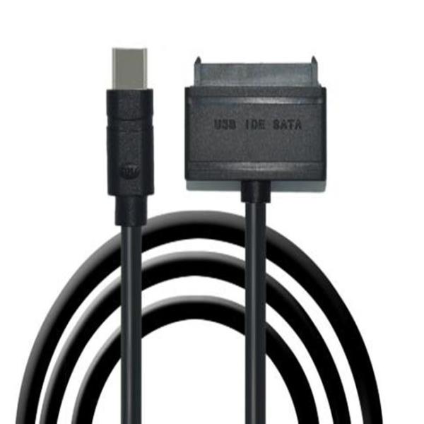 Black 20cm Usb C To Sata Adapter Cable Sata Power Extender Cable
