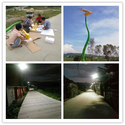 High Brightness Intelligent Solar Lights All In One Solar Panel 50w Cool White Color