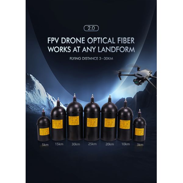 Optical Fiber Fixed-wing UAV Cable Feature PVC Material Compatible Mavic Drone with Gbd Range 3-30KM Drones Accessories