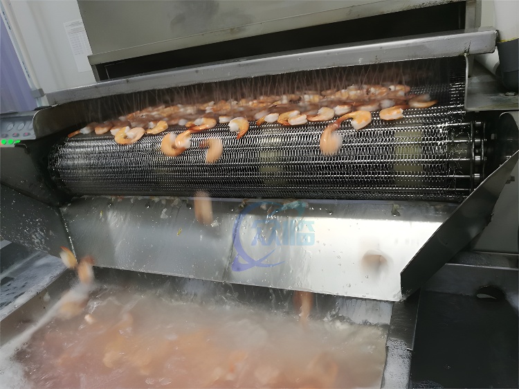 700kg/H-1000kg/H Shrimp Cooking Machine 3200KG Sushi Shrimp Processing Line