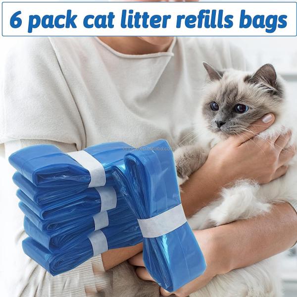 Eco-limpio olor a medida de la fragancia lejos bolsas de repuestos Nappy degradable bolsas de repuestos de cubos Nappy Bin Pack Cat Litter Liner Liner bolsas de repuestos