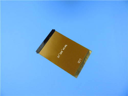 Однослойный PCB гибкого трубопровода построенный на polyimide 1oz с укреплением polyimide для соединителя LCD