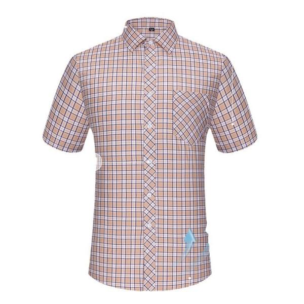 Men's POLO Print Dress Formal Shirts 100% Cotton Men's Casual Shirt Chemise Homme Woven