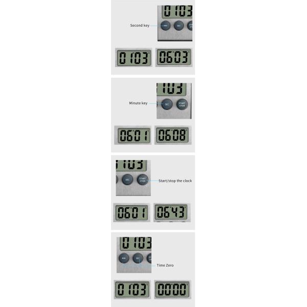 DTH-23 Digital Count Up And Down Magnetic Timer Clock With Alarm Fast Setting For Cooking Digital Countdown Kitchen Timer