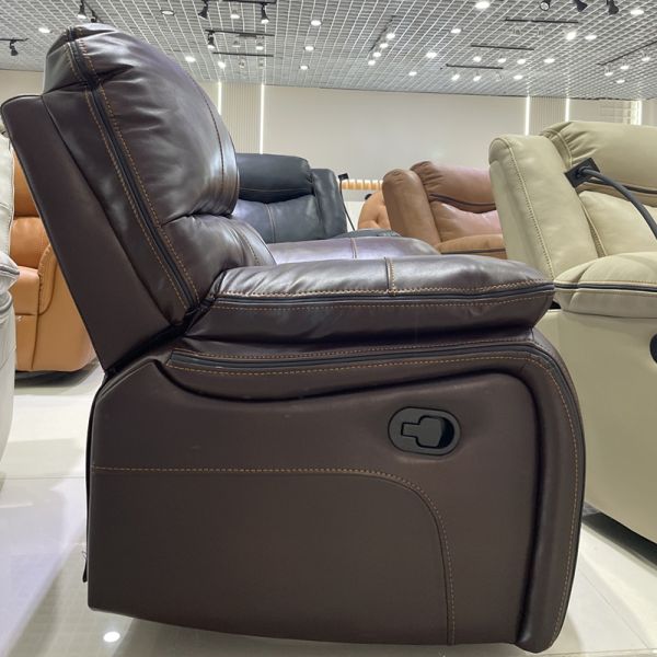 Swivel Rotatable Leather Recliner Sofa Chair-Ergonomic Modern Design for Bedroom Balcony & Study Room