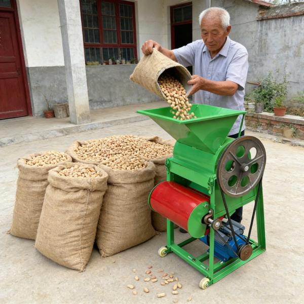 Industrial Peanut Shelling Machine: High Rate Dual-Fan Cleaning for Oil Plants