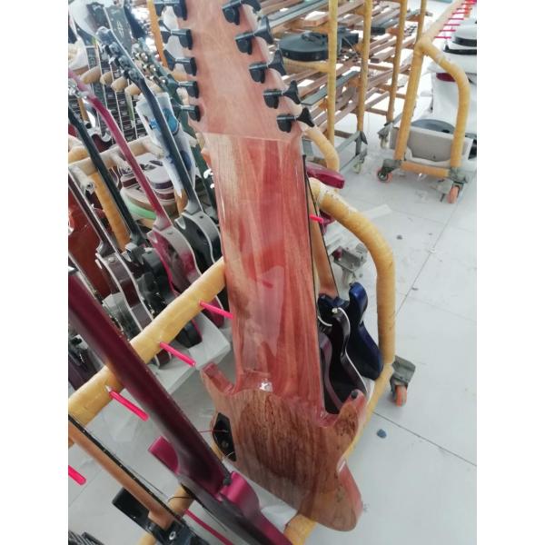 Grand 17 strings bass guitar mahogany body neck rosewood fingerboard wireless inlay logo and shape can be customized