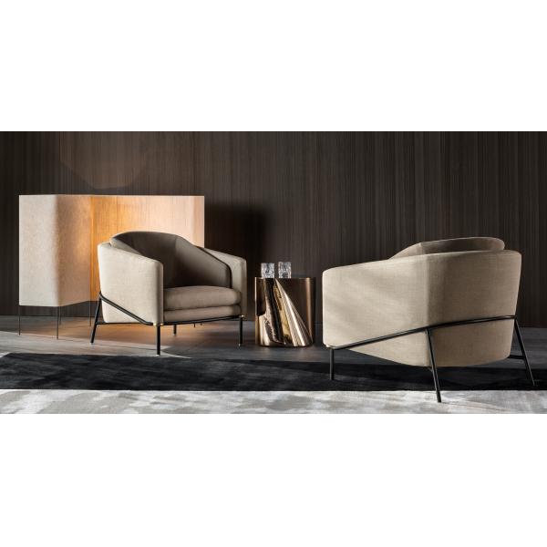 FLI NOIR True Innovations Fabric Accent Chair Steel Base Built - In Seat