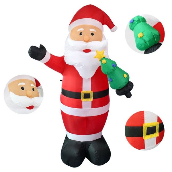 Hot Sale 8ft Christmas inflatable Santa Claus with Led Lights for Holiday Decorations