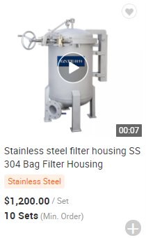 Practical and Economic Design Polished SS 304 316L Activated Carbon Filter Housing Filtration Machine