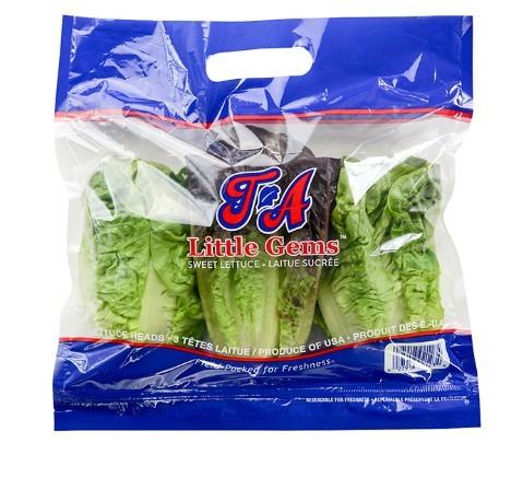 8 Colors Printing Plastic opp reusable zip lock frozen lettuce fresh vegetable packaging bag with holes