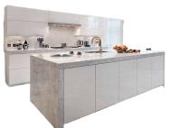 do dissipador modular moderno de alto brilho dos armários de cozinha Ss304 da pintura de 50cm lustroso alto terminado