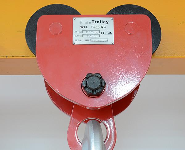 I Beam Plain Trolley 2 Ton 0.5 Ton Adjustable For Construction Site Odm