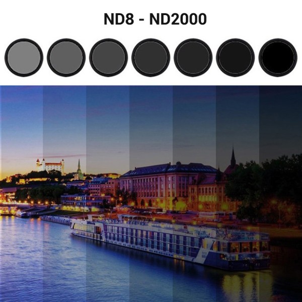 37mm - 82mm ND Variable Filter ND8-2000 Filters For DSLR Camera