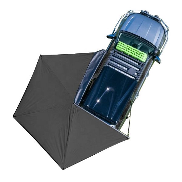 Camping Oversized Sunshade  Rain Proof Oxford Cloth  Fully Automatic Pole Fan Shaped Car Side Tent
