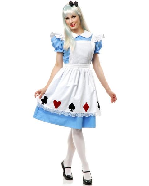 Alice in Wonderland Costumes wholesale Pretty Card Alice in Wonderland Womens Fancy Dress