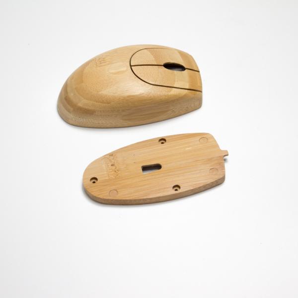Bamboo Wireless Optical Mouse, Fashionable Natural Wooden Wood Mice with USB Receiver for PC, Laptop, Computer, Notebook, MacBoo