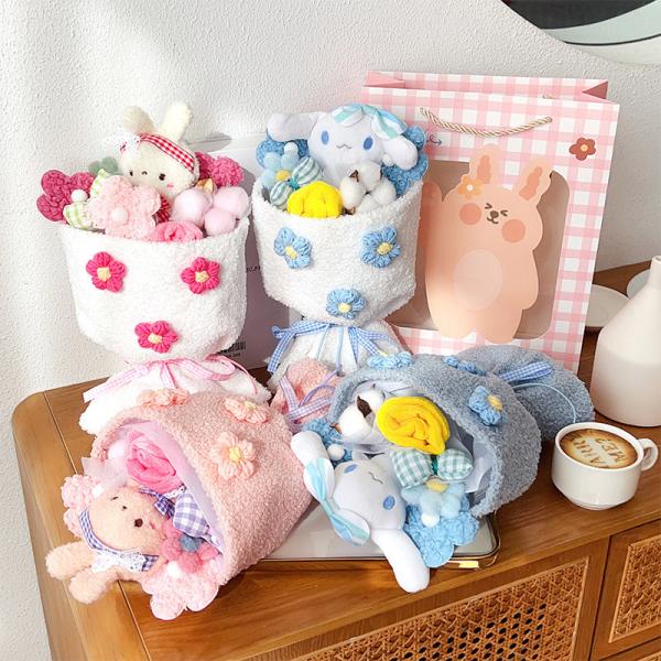 Mother's Day gifts Valentine's Day plush rabbit finished doll bouquets for girlfriends or muses as birthday gifts