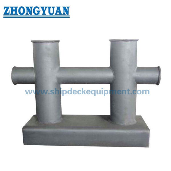 Deck Welded Double Cross Bitt Bollard for Ship Mooring | GB/T 554 Type DH DN200–300