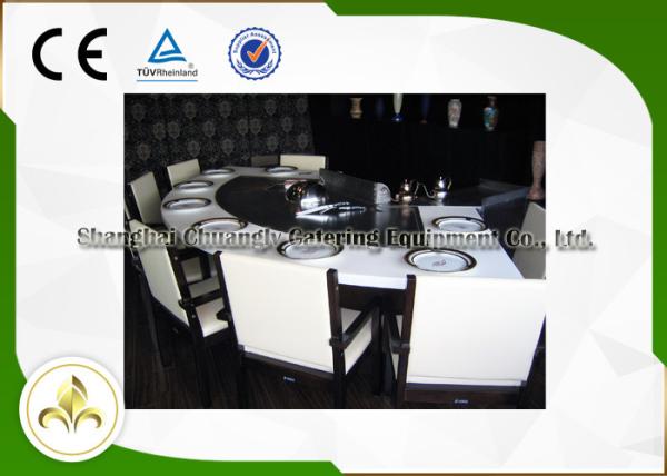 Grade comercial superior lisa elétrica de Hibachi do assado exterior da chapa para assar do precipitador das emanações