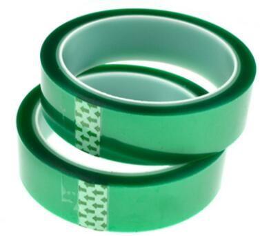 Green Polyester Silicone Adhesive Electroplating Tape Heat Resistant PET Powder Coating Tape Green Masking Tape