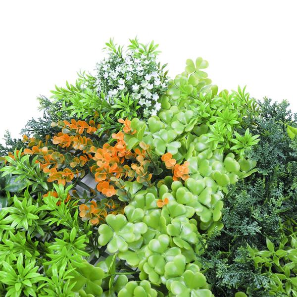 Home Decorative PE Artificial Plant Wall Ornaments Plastic Grass Backdrop Panel
