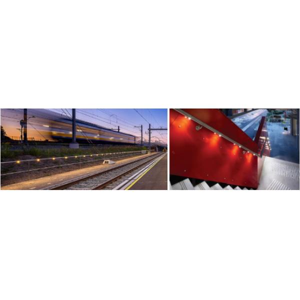 На открытом воздухе крытый поручень СИД ИП67 освещает свет СИД 1В света подлокотника СИД водоустойчивый