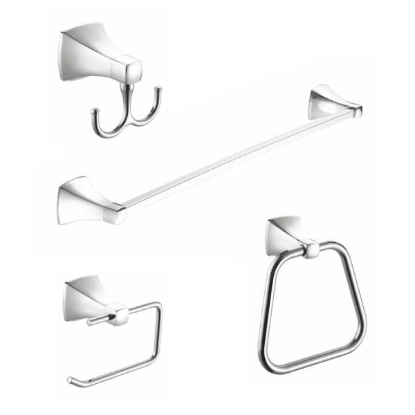 Luxury Washroom Wall Mount Bathroom Accessories Six Piece Set Customized