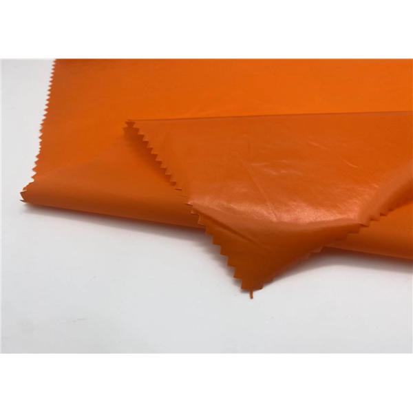 100 повторно использовали материальное 380T яркий PU покрыл Windproof ткань тафты нейлона для куртки спуска