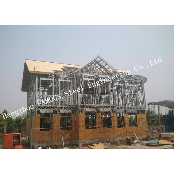 Villa en acier préfabriquée de mesure légère préfabriquée de luxe et moderne