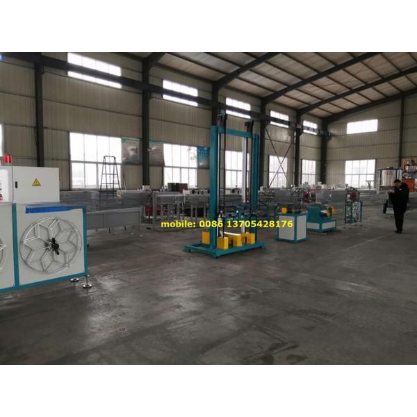 Ligne de production de bandes géo PET renforcées de fibres avec conception à vis unique