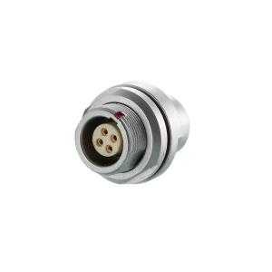 Green Color Lemo B Series Connectors Custom Circular Plug FGG 1B 10 Pin Male