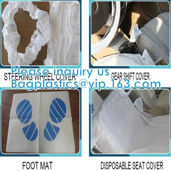 Biodegradable Compost Car Floor Mat Auto Disposable Steering Wheel Seat Cover Interior Accessories Steering Tire Bags