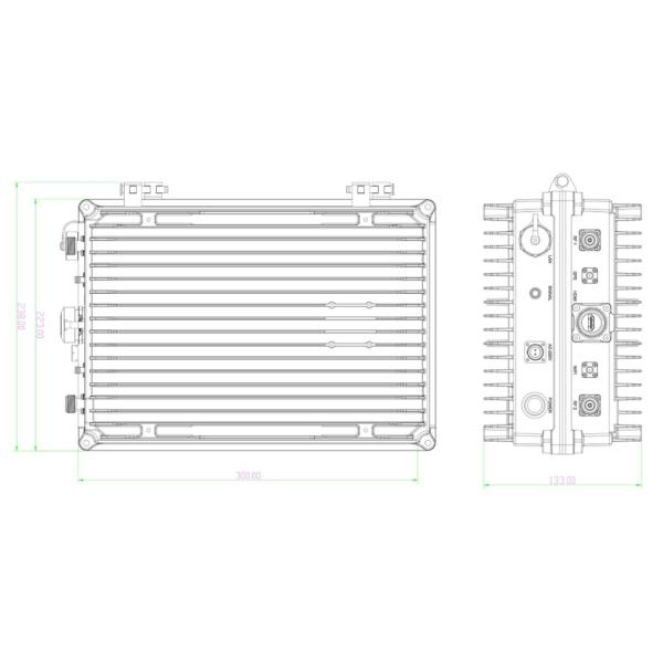 Базовая станция Mimo Manet Радио 1300-1500MHz FHSS