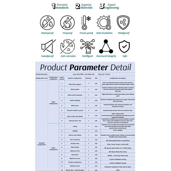 Luxury Bedroom Living Room Modern Prefab Smart Tiny Space Capsule Mobile Modular Container Capsule House Hotel