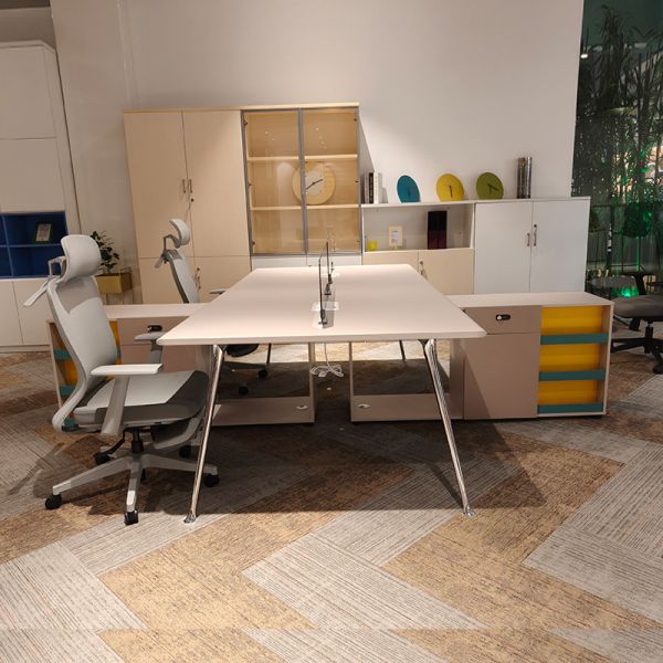 High Quality Modular Office Wooden Desk For 4 Person Office Desk Set