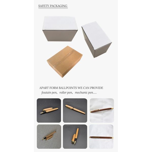 High End Maple  Wooden Ballpoint Pen Smooth Writing for Teachers ' Day