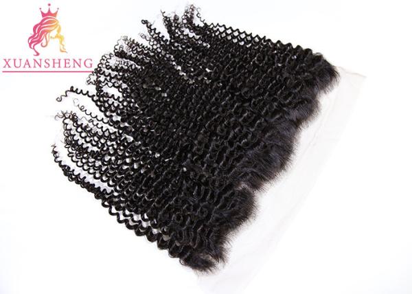 Ear To Ear 13x4 Lace Frontal  Lace Human Hair , Brazilian Deep Curly Virgin Hair