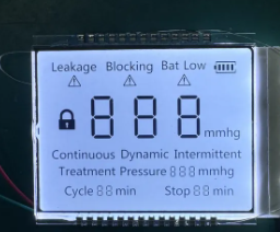 Écran LCD à segments personnalisé blanc monochrome HTN positif 3,3 V 27 broches