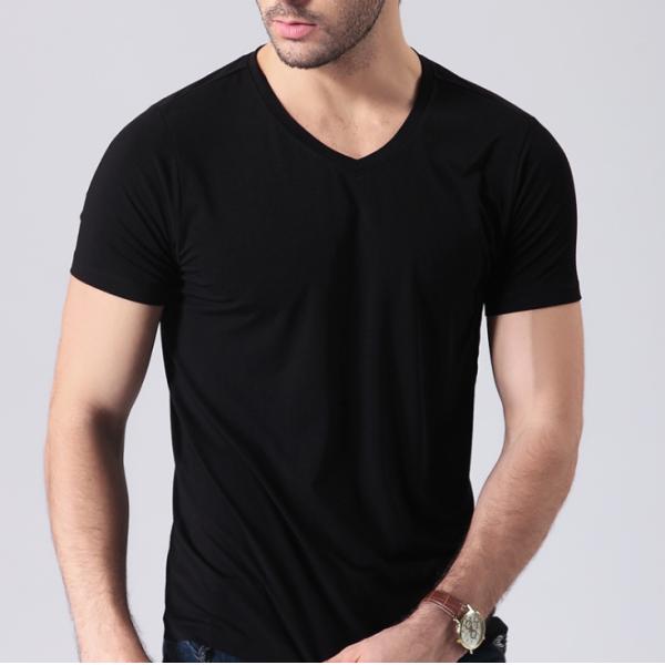 100% Soft Feeling V Neck Bamboo T Shirt Plus Size Eco Friendly