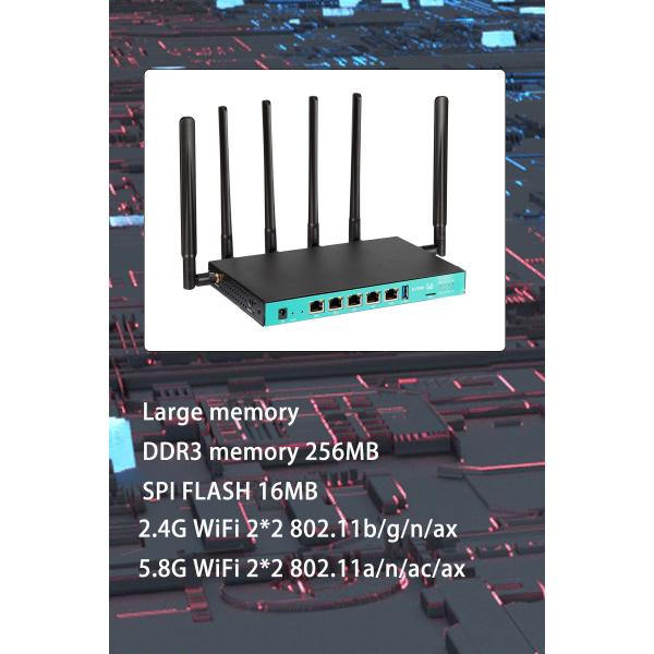 1800Mbps двойной маршрутизатор RM500Q-Gl диапазона 5G Wifi 6 со слотами 1 SIM-карты