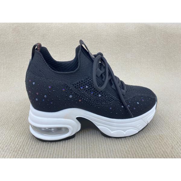 Bling Crystal Platform Loafers Black