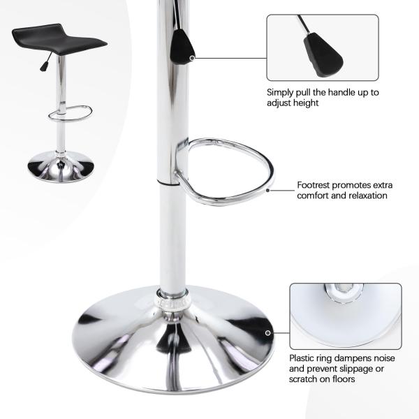 Commercial Furniture ALINUNU Modern Swivel PU Leather Bar Stools for Bar Furniture