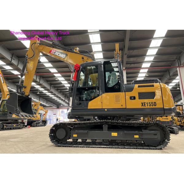 XCMG XE155D 15.5 Ton Crawler Excavator with 5,550 mm Digging Depth and 8,560 mm Reach for Mining and Construction