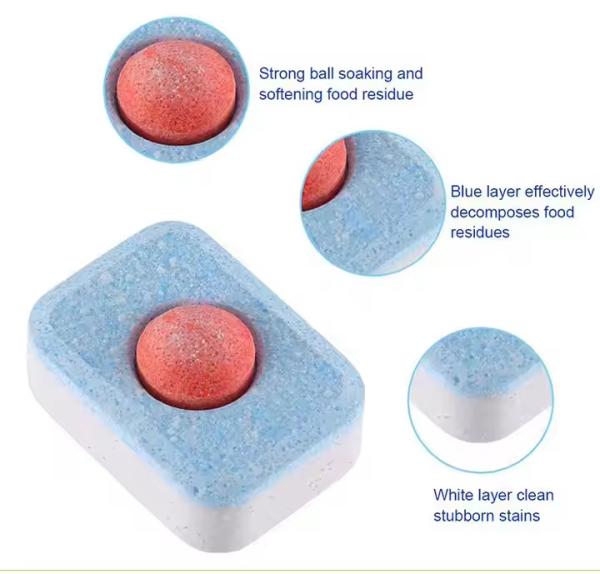 Blue Red Dishwasher Tablets Bulk Plastic Free Dishwasher Pods