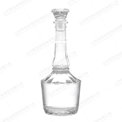Garrafas de vinho de vidro Transparente Personalizar 200ml 300ml Forma única com tampa de vidro