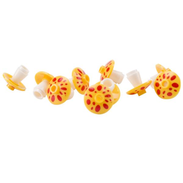 100pcs ABS colorful city field streetscape accessories plant mushroom building blocks toys
