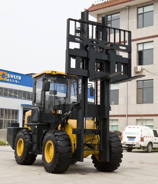 4WD Forklift 5 tons Rough Terrain Forklift Truck CPCY50 All Terrain Forklift 4x4 Forklift