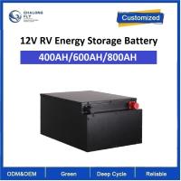 Barco de camping para RV personalizado Batería de litio LiFePO4 Energía solar 12V 24V 48V 400/600/800Ah